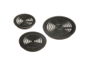 Runde schwarze PVC-Gitter