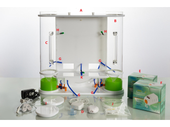 Reacteur bicilíndrique 4L Pour la culture de rotifère