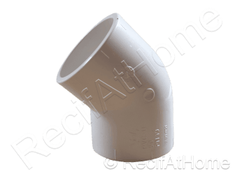 PVC Blanc  Coude 45 degrés 50mm