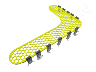 40cm Corner Honeycomb Single Color Racks Aquaprint Jaune