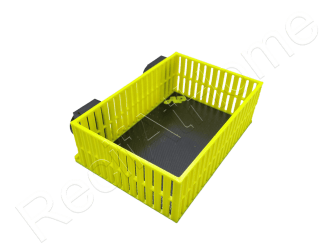 Magntic Mushroom Basket Media Baskets Aquaprint Jaune/Noir Lxlxh 15x10x5cm