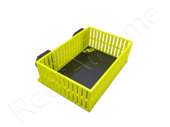 Magntic Mushroom Basket Media Baskets Aquaprint Jaune/Noir Lxlxh 15x10x5cm