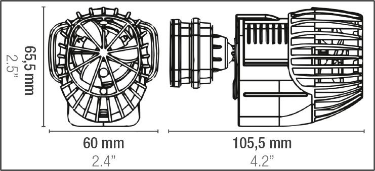 Dimensions pompe XStream 8000