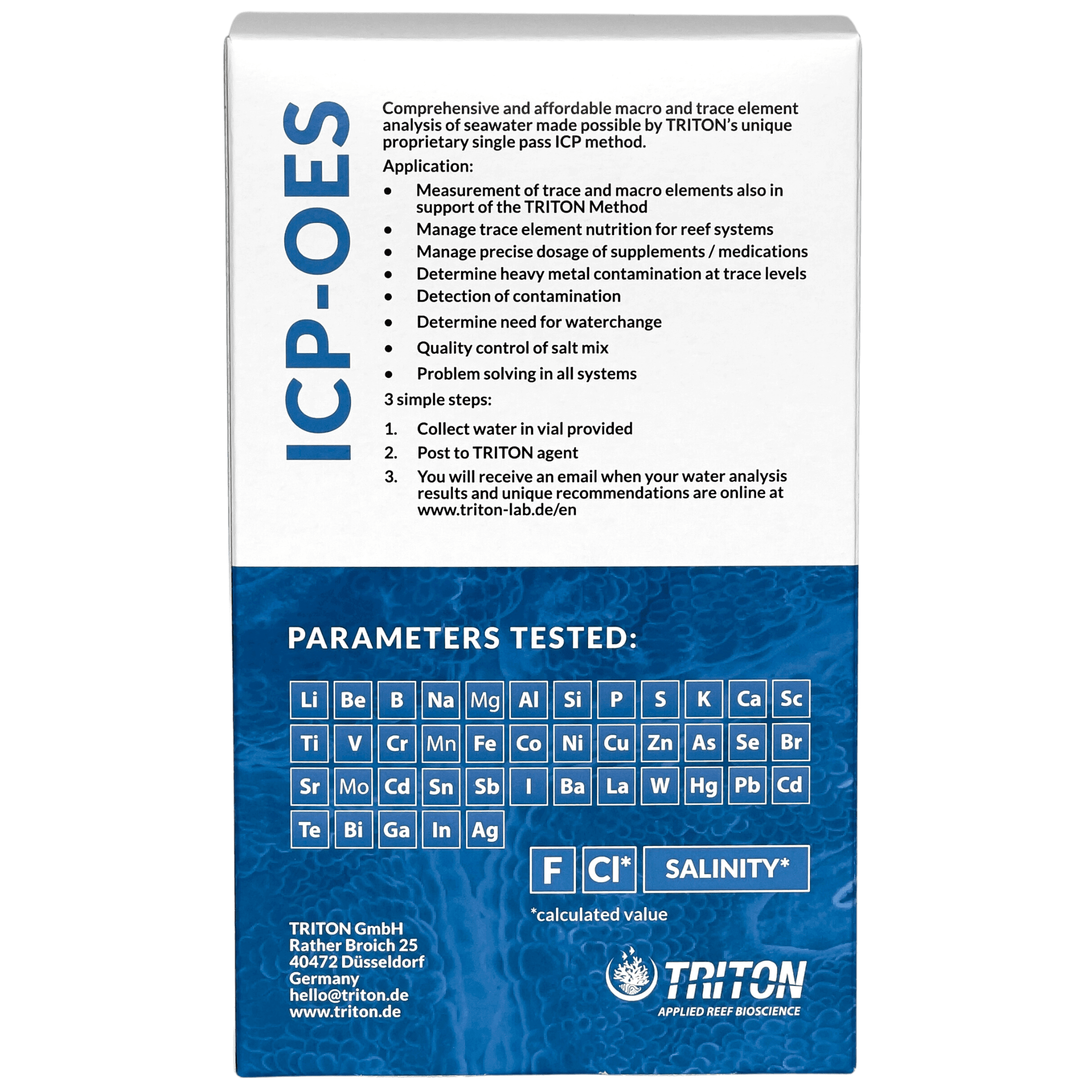 Measured Elements ICP TRITON